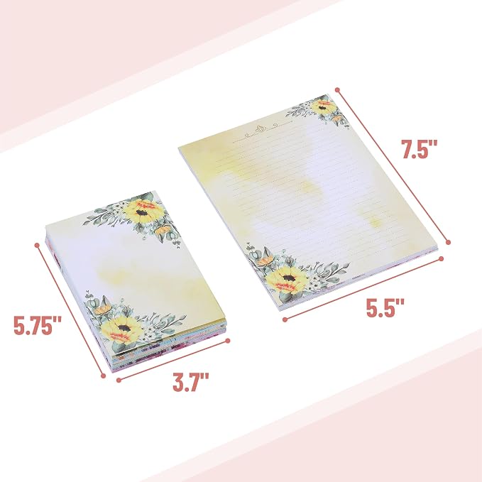 Mr. Pen- Stationery Writing Paper Set with Envelopes, 7.4" x 5.5" | 48 Letter Sheets & 24 Envelopes, Smooth Printable Letter Paper for Handwritten Notes, Personal Letters, Invitations
