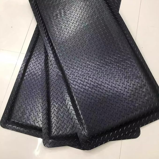 Anti Fatigue Mats Industrial 2' x 7' 15/16" Thick Ergonomic Standing Mat Commercial Kitchen Mat Heavy Duty Diamond Plate Shop Floor Mat Helps Relieve Back and Leg Soreness