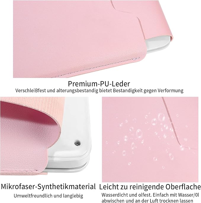 13.3-14 Inch Laptop Sleeve - Thin & Padded Case Compatible with 14" (2022), 13.3" (2015) Models | Portable Pink Protective Sleeve (Pink, 13.3-14 Inch)