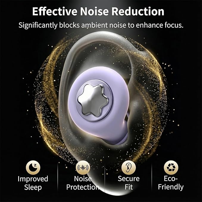 Ear Plugs for Sleeping 45DB Noise Cancelling: Ultra-Comfy Reusable Noise-Reducing Earplugs for Sleeping & Travel & Work Hearing Protection Earbuds with 8 Tips(XS,S, M, L Size)