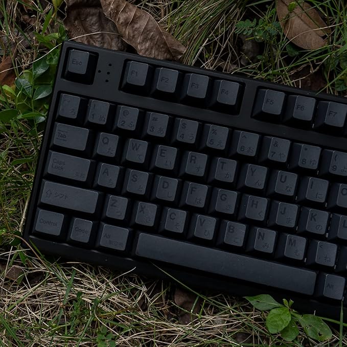 PBT Japanese Gray Keycaps 144 Keys Cherry Profile DYE-Sub Custom Minimalist Keycaps for 60% 65% 70% 75% Cherry Gateron MX Switches Mechanical Keyboards