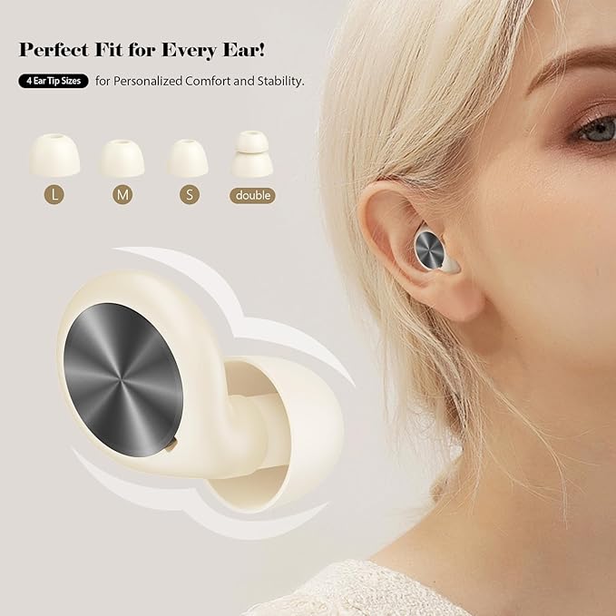 Ear Plugs for Sleeping Noise Cancelling, Soft for Concert, 20~30dB Reusable for Noise Reduction with 8 Ear Tips, Silicone Hearing Protection Earplugs for Sleep, Work