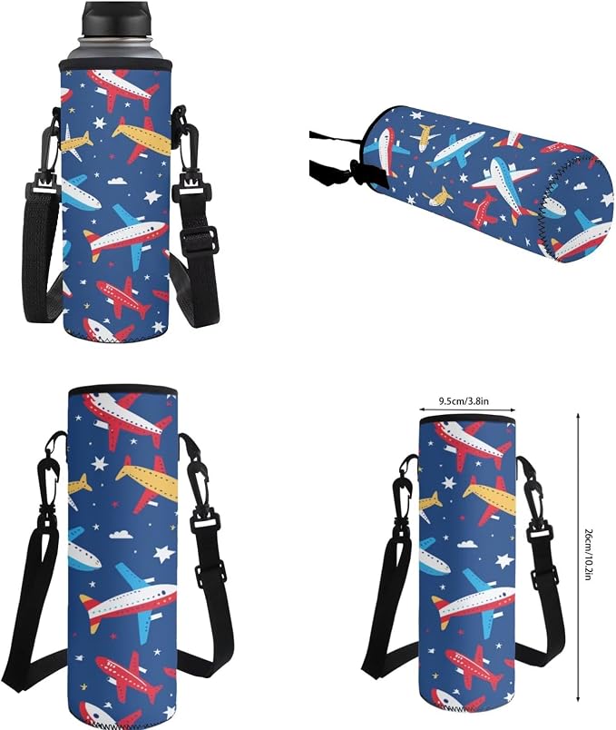 Ystardream Elementary School Bag for Boys Cartoon Airplane Backpack with Lunch Box Set for Teen Kids Backpack with Multiple Pockets Lightweight Pencil Case for Student Back to School Gift