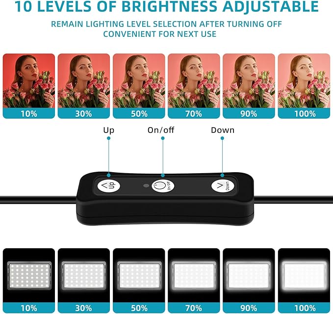 LED Video Light Kit 2Pcs, Hagibis Studio Lights 18 Color Filters for Photography Lighting with Adjustable Tripod Stand Streaming Lights for Photo Camera Recording Computer Zoom Stream TikTok YouTube