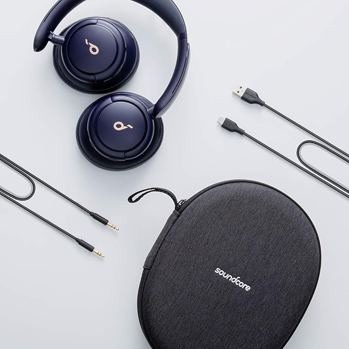 soundcore Life Q30 by Anker, Hybrid Active Noise Cancelling Headphones with Multiple Modes, Hi-Res Sound, Custom EQ via App, 50H Playtime, Comfortable Fit, Bluetooth, Multipoint Connection