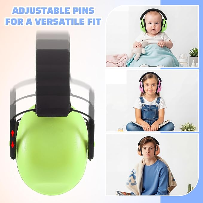 Amylove 12 Pcs Kids Ear Protection Noise Cancelling Headphones Ear Muffs Bulk 27db Adult Noise Reduction Hearing Earmuff(Universal Fit (kids & Adults),Macaron Style)