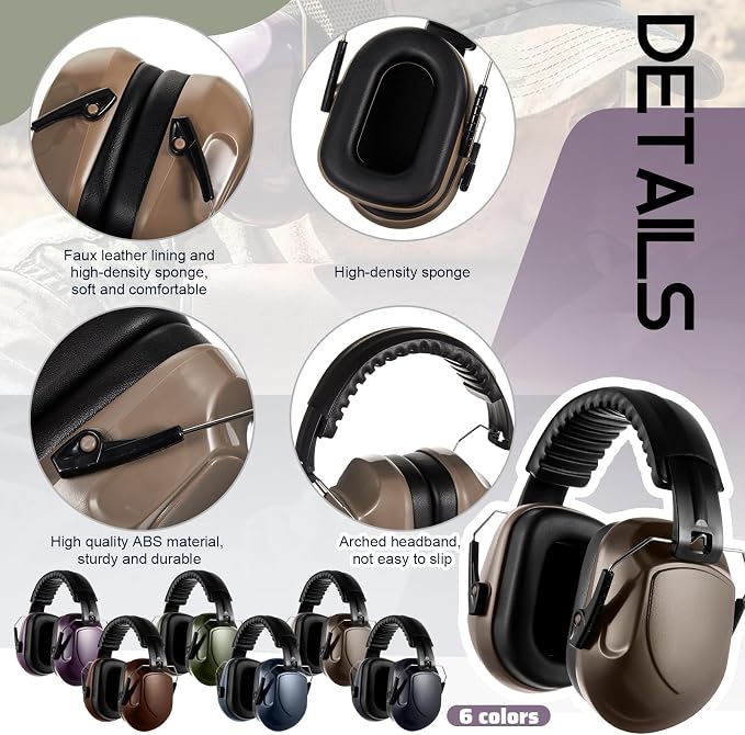 Amylove 12 Pcs Adults Kids Ear Protection Noise Cancelling Headphones Shooting Ear Muffs Bulk 27dB Noise Reduction Earmuffs Hearing Protection for Gun Range Outdoor Mowing