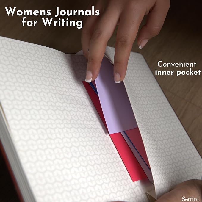 SETTINI® Tree of Life Journal Gift Set - Hardcover Vegan Leather, Unique Pen Holder, Lined, 192 Pages, A5 - Includes Pen for Writing and Travel - Birthday Gift, Journal for Women & Men