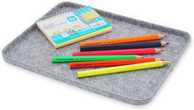 Felt Gray Lid for Deep Storage Bin Desk Drawer Organizer Sleek Caddy