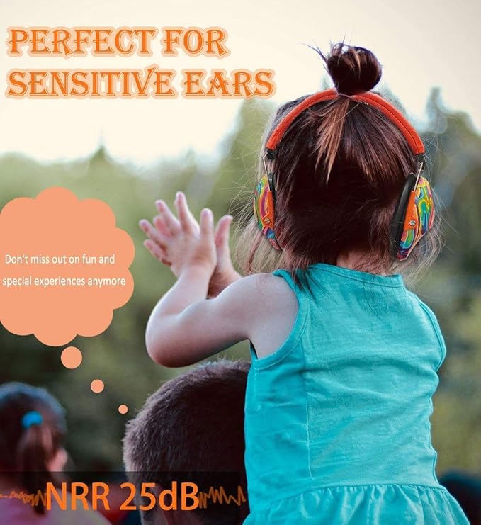 PROHEAR 032 Ear Muffs for Noise Reduction - 28SNR Noise Cancelling Headphones for Kids Autism Toddlers - Adjustable Hearing Protectors for Concerts Fireworks Sports Events, 3 Pack