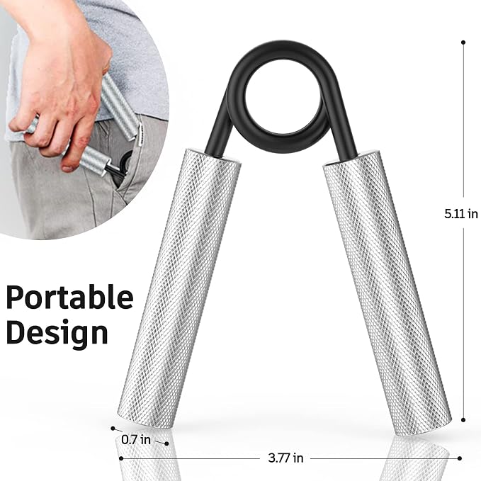 ZEAGUS Grip Strength Trainer 6 Pack,50LB-300LB Metal Hand Grip Strengthener,Non-Slip Heavy-Duty Forearm Exerciser,Hand Gripper for Muscle Building and Hand Rehabilitation Exercising