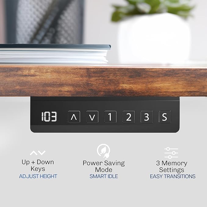 VIVO Electric Dual Motor Standing Desk Frame for 41 to 81 inch Table Tops, Frame Only, Ergonomic Standing Height Adjustable Base with Push Button Memory Controller, Black, DESK-V122EB