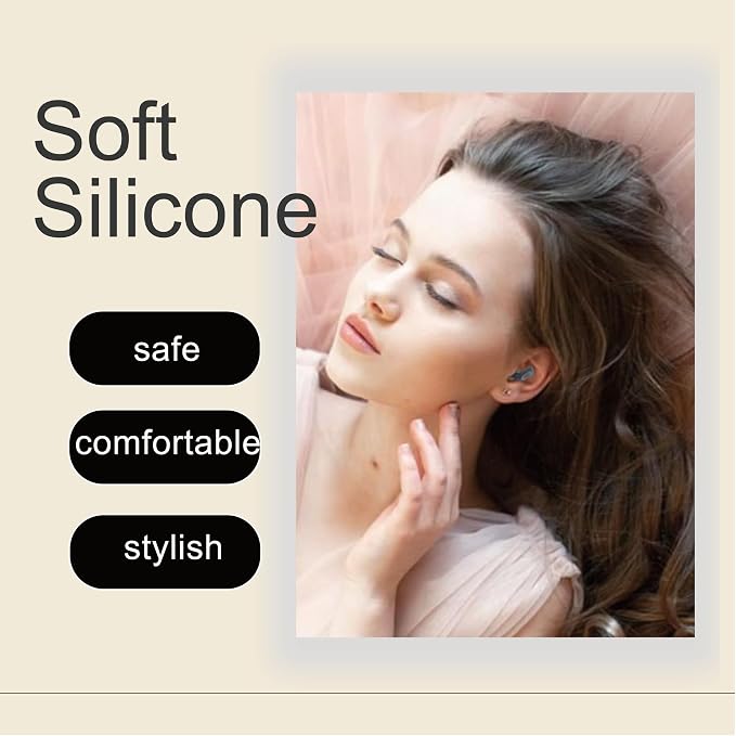 Elate Fashionable Customizable Silicone Ear Plugs with 3 Interchangeable Color Rings Stylish Hearing Protection for Sleep, Study, Travel, Autism, ADHD, Concerts & Swimming - Black