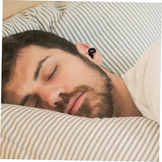 Abaodam 3 Pairs Reusable Silicone for Sleeping and Concerts Noise Cancelling Earbuds for Travel and Focus Comfortable Sound Insulation Small Medium Large Black