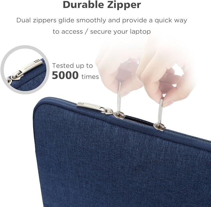 NIDOO 17 inch Laptop Sleeve 17.3 inch CarryingCase Protective Computer Cover Bag for HP Gaming Pavilion 17 / ZBook Fury 17.3 G8 / Asus ZenBook Pro 17 / Lenovo Legion 5i / IdeaPad 3 Gen 7, Blue
