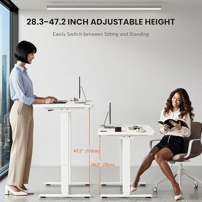 Dual Motor Standing Desk Frame with 330 lbs, Electric Adjustable Legs, Compatible Desktop Size 40″-90″, 3 Memory Height Settings Stand up Desks Frame Workstation, Black Frame Only