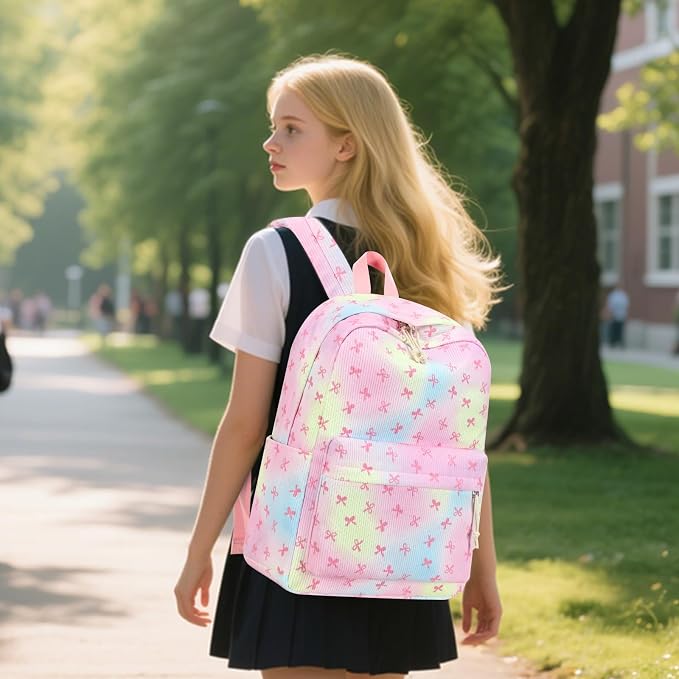 LEDAOU Backpack for Girls School Bag Kids Bookbag Teen Backpack Set Daypack with Lunch Bag and Pencil Case | Kids