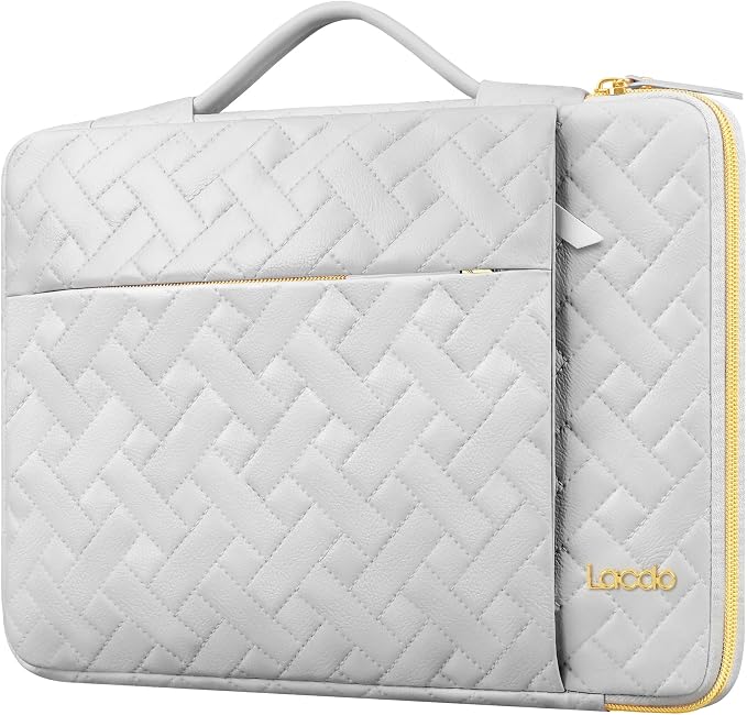 Lacdo 360° Protective Laptop Sleeve Case for 15 inch New MacBook Air M5/A3448 (2026), M4 A3241 2025, M3 A3114, M2 A2941 2024-2023, 15 inch MacBook Pro A1990 A1707 Computer Bag Sleeve, Space Gray