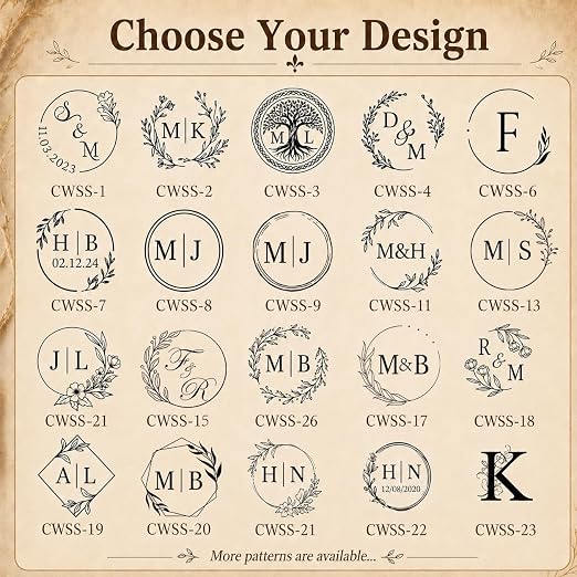KAINSY Custom Wax Seal Stamp Kit, Personalized Gift with Logo, Name or Picture, Brass Wax Stamp for Wedding Invitation, Envelope Seals, Gift Wrapping, Wine Bottles, DIY Crafts & Graduation Gifts