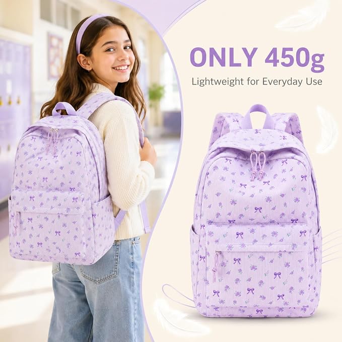 Bluboon School Backpack Set Girls Womens Laptop Bookbag Casual Daypack Fits 15 inch Laptop with Lunch Tote Bag and Pencil Bag