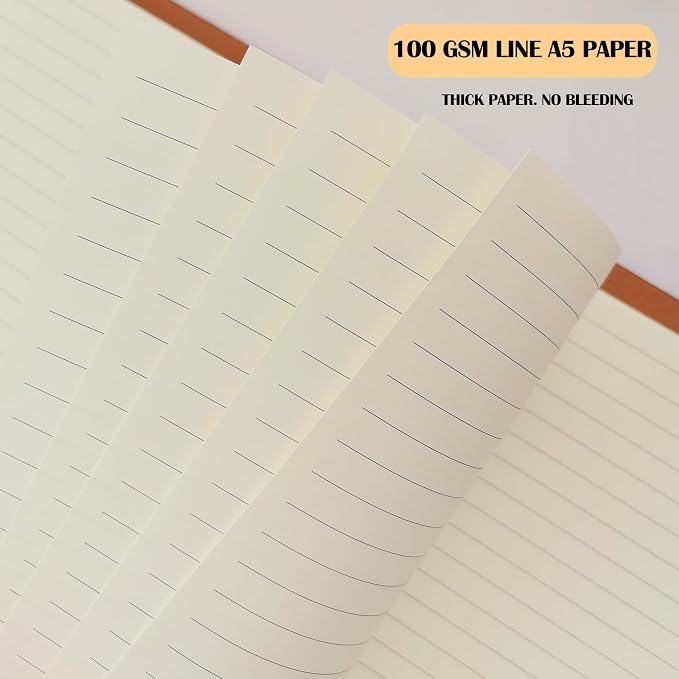 A5 Ruled Filler Paper, 6-Hole Punched, 100GSM Loose-Leaf Paper and Planner Inserts for Planners, Meeting Notes, and Bullet Journals,80 Sheets/160 Pages