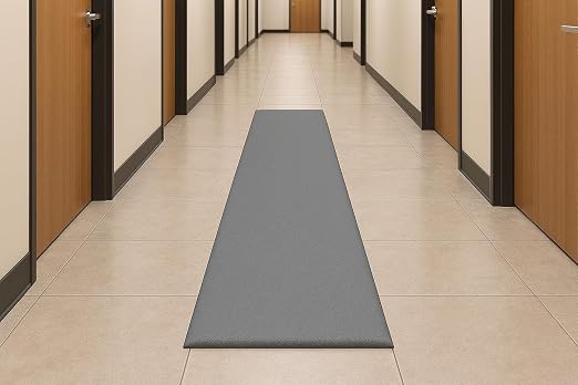 Guardian 24031201GY Soft Step Anti-Fatigue Floor Mat, Vinyl, 3'x12', Grey