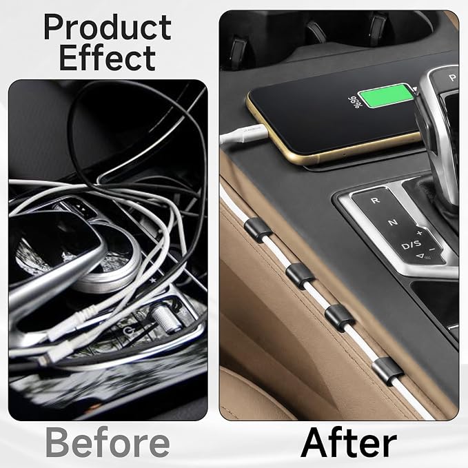 12 Pcs Car Cable Clips for Vehicle Interior | Easy Installation|Neat Cable Organization|Suitable for Chargers Dash Cams|Vehicle Interior Use