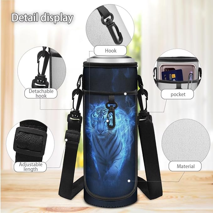 Doojoayie Tiger Backpack with Matching Lunch Box for Boys Fashion Lightweight Bookbag Boy Backpacks Ages 8-10 with Top Handles for Back to School