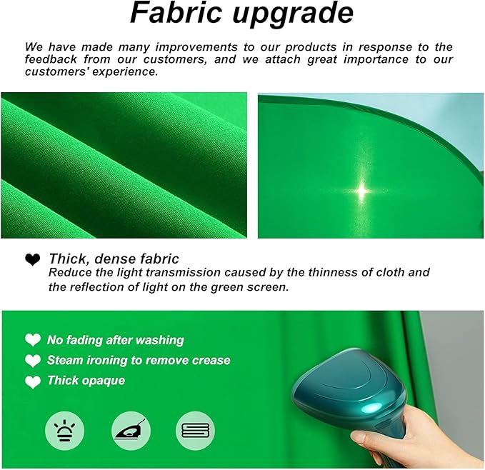 Portable Green Screen Chair, 59 in Greenscreen Backdrop with Stand Double Sided Foldable Green Background, Chroma Key, for Video Chats and Meetings, Photography, Photo Zoom, Streaming Games
