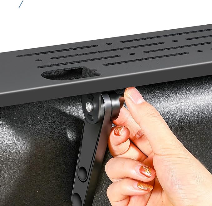 HEEPDD TV Top Shelf, Adjustable Computer Screen Floating Stand for Soundbar Gaming Routers No Drill Steel Monitor Storage Organizer Space Saving Cable Management Rack
