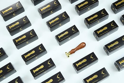 Medieval Initial Alphabet Wax Seal Stamp, Brass Head Wooden Handle, for Thanksgiving Card/Envelope/Gift Wrap/Wedding Engagement Party Invitation - Letter I