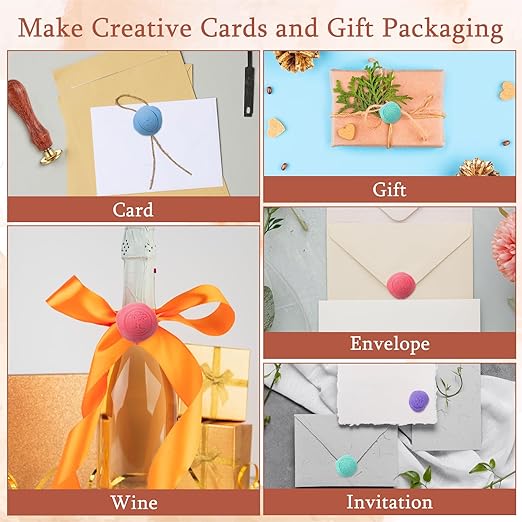 Wax Seal Stamp Kit,12pcs Sealing Wax Stamp Heads Flower Classical Wax Sealing Stamp Crafts Wax Seal Stamp with a Wooden Handle for Invitation Envelopes Letters