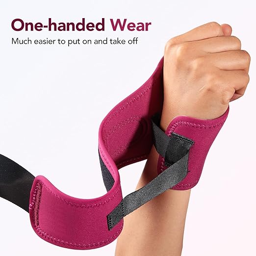 Wrist Brace with Soft Thumb Opening for Mild Carpal Tunnel Relief Tendonitis Arthritis Sprains (Not for Thumb), Compression Wrist Brace for Left Hand, Adjustable Wrist Support Wrap, 1 Unit
