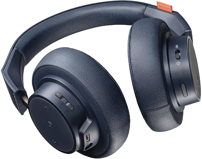 Plantronics BackBeat GO 600 Noise-Isolating Headphones, Over-The-Ear Bluetooth Headphones, Navy (211139-99)