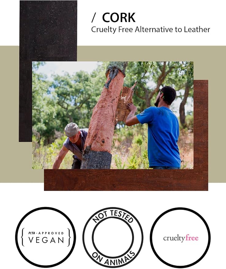 Cork Desk Pad – Table Mat - Vegan Leather – Cruelty Free – Eco Friendly - Black