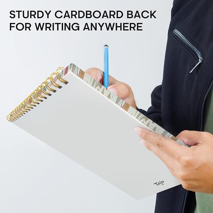Taja To Do List Notepad - To Do List Notebook for Work with 52 Sheets, 9.8" x 6.5", Undated Daily Planner Perfect for Daily Tasks and Goal Setting, Notepad Suitable for Office, Home & School - Cherry Orchard