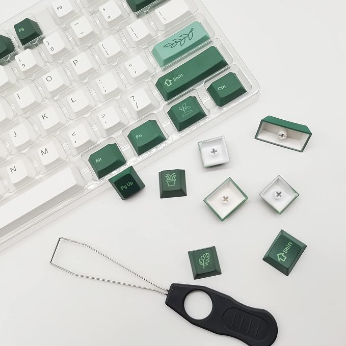 Guffercty kred Custom Cherry Profile Keyboard keycap Set 144-Key Keycaps 60 Percent Sub-Dye for Mechanical Keyboards (Botanical)