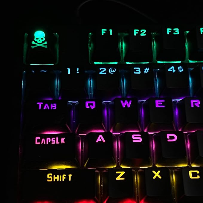 BTXETUEL Skull Artisan Keycap, Custom Mechanical Keyboard Keycap, SA Profile, R4, Translucent Backlight
