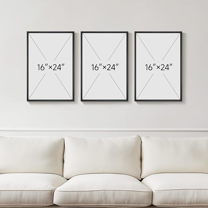 Framed Inspirational Wall Art for Office Decor, 3 Piece Modern Motivational Canvas Prints Paintings, Minimalist Colorful Positive Affirmations Pictures for Home Office Bedroom Gym Wall Decor, 16x24 In