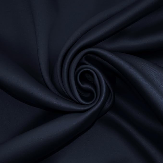 Sun Zero Nordic 2-Pack Theater Grade Noise Reducing Extreme 100% Blackout Grommet Curtain Panel Pair, 52" x 54, Navy Blue
