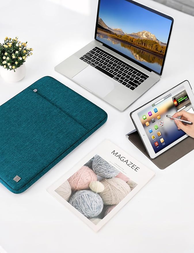 DOMISO Laptop Case Laptop Sleeve Cover for 16 inch MacBook Pro M4/M3/M2/M1 Pro/Max A3403 A3186 A2991 A2780 A2485 A2141,Compatible with 15.6 inch HP Lenovo Dell XPS 16,Teal