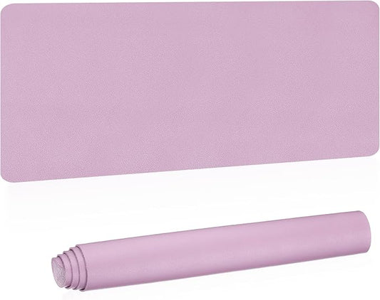 Patikil Desk Mat, 48"x17" Non-Slip Waterproof PU Leather Desk Pad, Dual Sided for Office/Home - Purple