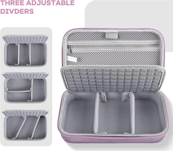 Hard Electronics Organizer Shockproof Carrying Case for MacBook Power Adapter Chargers Cables Power Bank Apple Magic Mouse Apple Pencil USB Flash Disk SD Card Hard Drive Accessories Bag, Purple