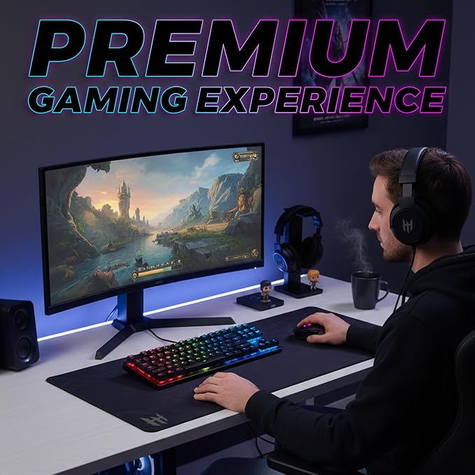 TECWARE Phantom 87 Key RGB Mechanical Gaming Keyboard | Outemu Blue Switch | 16.8M Color LED Lighting | 18 Pre-Set | Low Latency | N-Key Rollover | Software Customizable Keys | Wired USB Connection