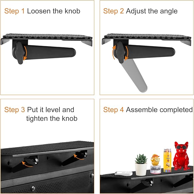 Bracwiser No Drill TV Top Shelf 35.43 inch Wide Monitor Top Mounting Bracket Platform Holds Speaker, AV Receiver, Media Box, Game Console and More (CS106XL)