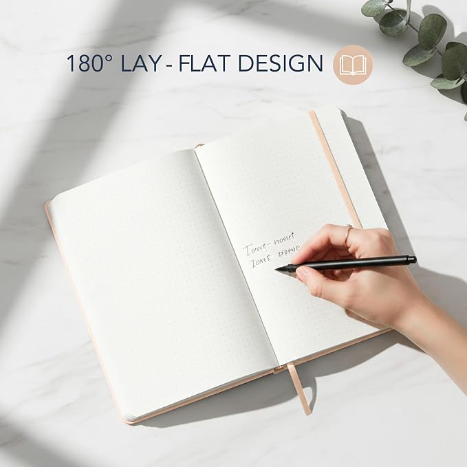 Mr. Pen- Dotted Journal Notebook, A5 Medium Size (5.7"x8.4") | 160 Pages (80 Sheets), Fabric Hardcover, 100 GSM Thick Paper, Bullet Dotted Journal for Planning, Tracking