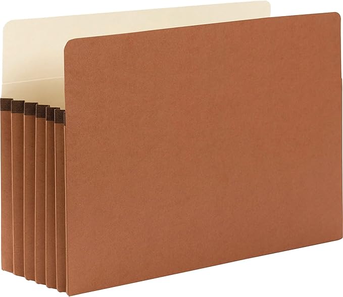 Smead File Pocket, Straight-Cut Tab, 5-1/4" Expansion, Legal Size, Redrope, 10 per Box (74234) (Pack of 5)