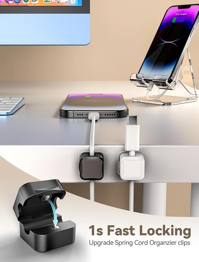 Acrylic Cell Phone Stand, Clear Phone Holder for Office Desk, Vanity, Kitchen, Bedside Table, Compatible with iPhone 17/Smartphones/iPad/Switch/Kindle, Office Desk Accessories
