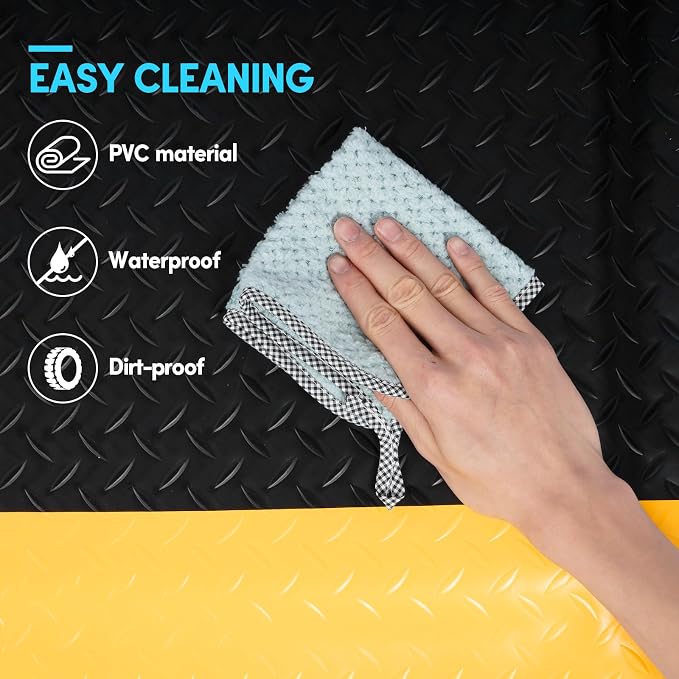 Anti Fatigue Mat 3x6 Ft 15/16" Thick Soft Sponge Ergonomic Mat | Floor Mat Reinforced Diamond Stud Dependable Standing Mat for Foundry Forge Casting Mold Compact Support Full Day