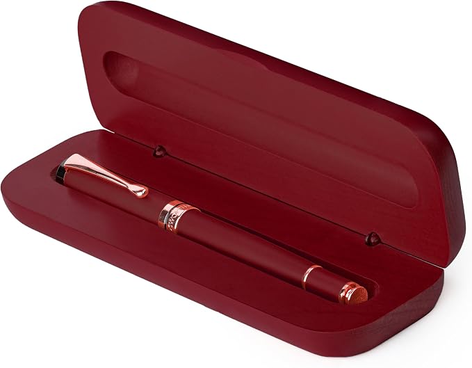 Wordsworth and Black Rollerball Pen-Stunning Luxury Pen Bamboo Violetwood Gold Finish, Refillable, Best Roller Ball Gift Set Pen for Men & Women, Ink Refill,Point Office Pens for Writing